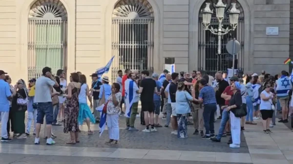 Altercado en Barcelona en una manifestación por Israel y contra el antisemitismo