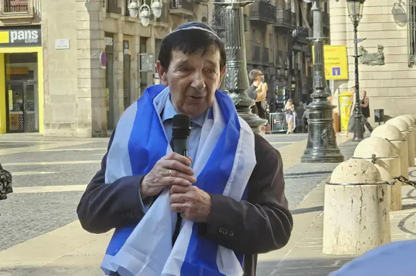 Altercado en Barcelona en una manifestación por Israel y contra el antisemitismo 1 Barcelona manifa 2