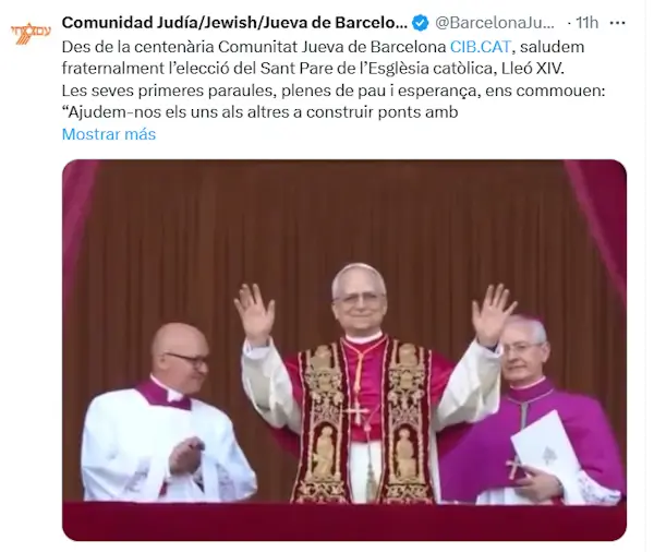 La FCJE felicita a la Iglesia Católica por el nuevo Papa 1 CIB Papa Leon XIV
