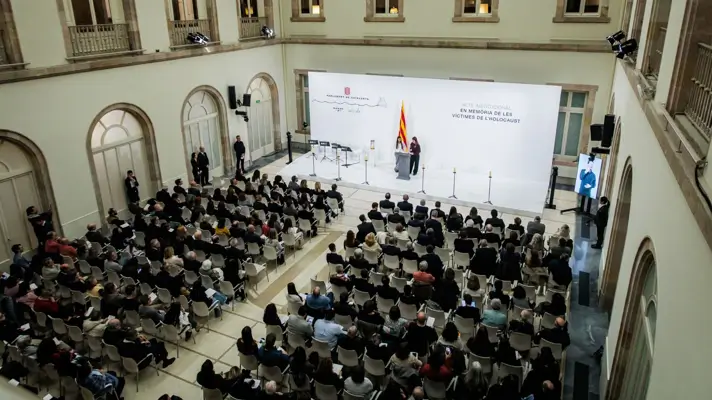 Cataluña y Valencia recuerdan el Holocausto con un llamado institucional a no ser indiferentes ante el odio 1 Cataluna Dia del Holocausto vista