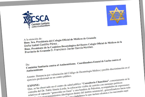 Queja contra un médico de Granada por carteles políticos anti-israelíes y promover el boicot a Teva