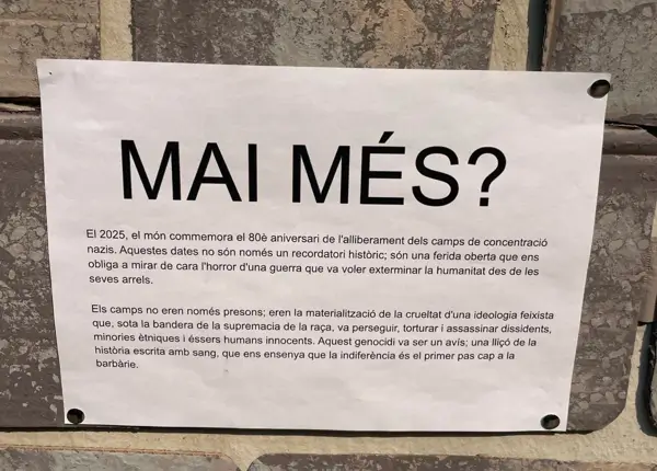 Barcelona retira una pancarta antisemita en Gracia tras quejas de la comunidad y grupos judíos 2 Gracia 3 w