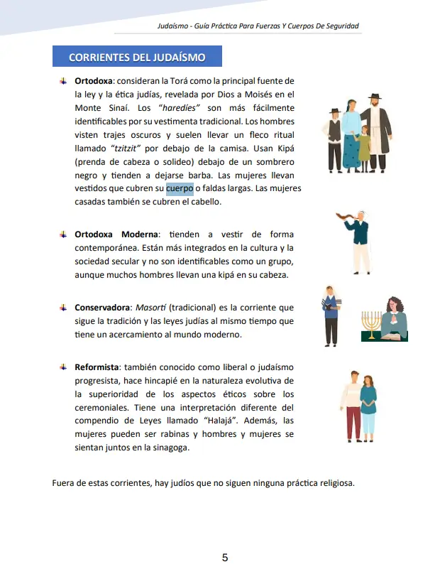 "Guía del judaísmo" para luchar contra el antisemitismo 1 Guia a policias