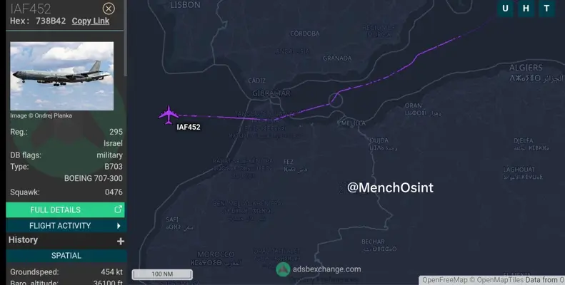 ¿Cerró España su espacio aéreo a un vuelo humanitario de la Fuerza Aérea israelí hacia Colombia? 1 IDF Colombia 2