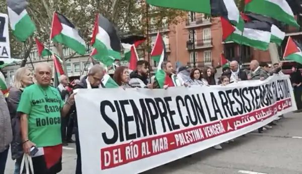 JCall, la "otra voz judía" que desafía a la mayoría comunitaria en España con su discurso de izquierdas y crítica a Israel 16 Manifestacion pro palestina en Madrid octubre de 2023