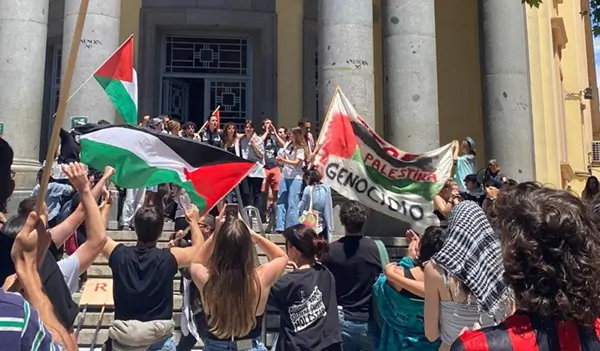 Manifestacion propalestina en la Universidad de Granada