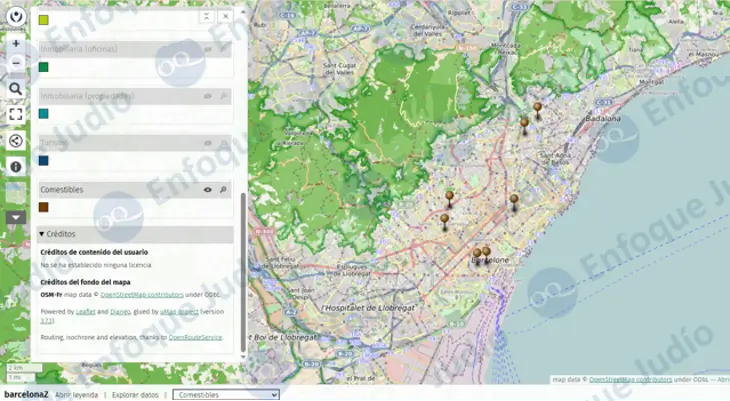 Mapa BarcelonaZ 1 Alimentacion