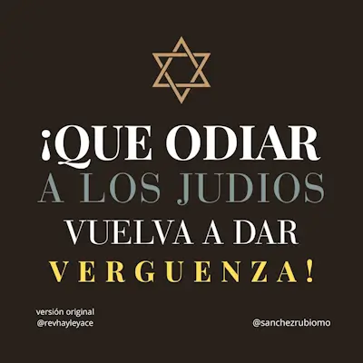 Que vuelva a dar vergüenza odiar a los judíos 1 Mona 2 Cartel