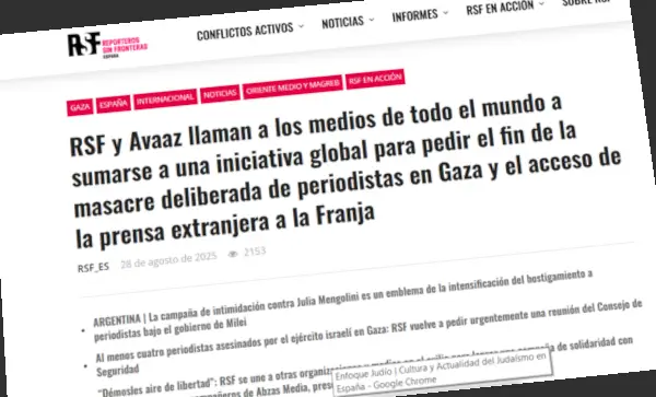 RTVE, EFE y El País entre los medios que secundan la campaña de RSF y Avaaz contra Israel 1 Periodistas Hamas 1