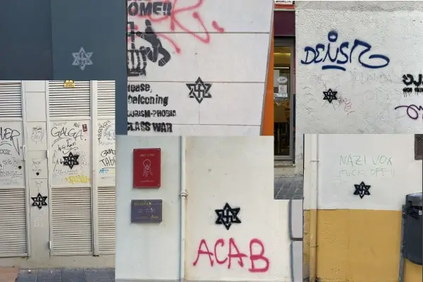 ¿Está tolerando la Alcaldía de Valencia grafitis antisemitas de grupos pro-palestinos y de izquierdas?