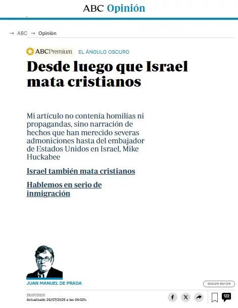 ACOM y el Centro de Estudios Judeo-Cristianos acusan a Juan Manuel de Prada de antisemitismo moderno 1 Prada 1 w