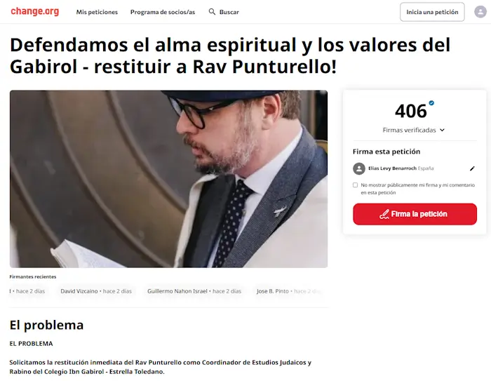 Desconcierto y quejas en la comunidad judía de Madrid por el cese del rabino Pinhas Punturello 2 Punturello 3