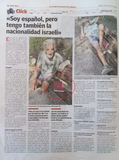 ¿Quién es el indigente mallorquín que sirvió en Tzáhal y sobrevive con la Torá en un banco del parque? 1 Ultima Hora 1