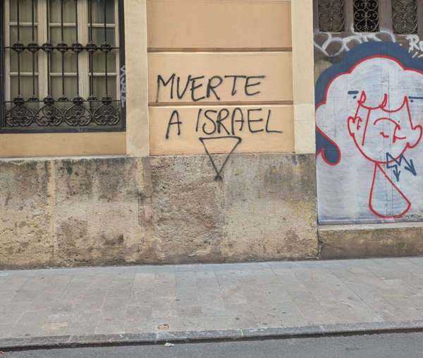 ¿Está tolerando la Alcaldía de Valencia grafitis antisemitas de grupos pro-palestinos y de izquierdas? 3 Valencia 2 3